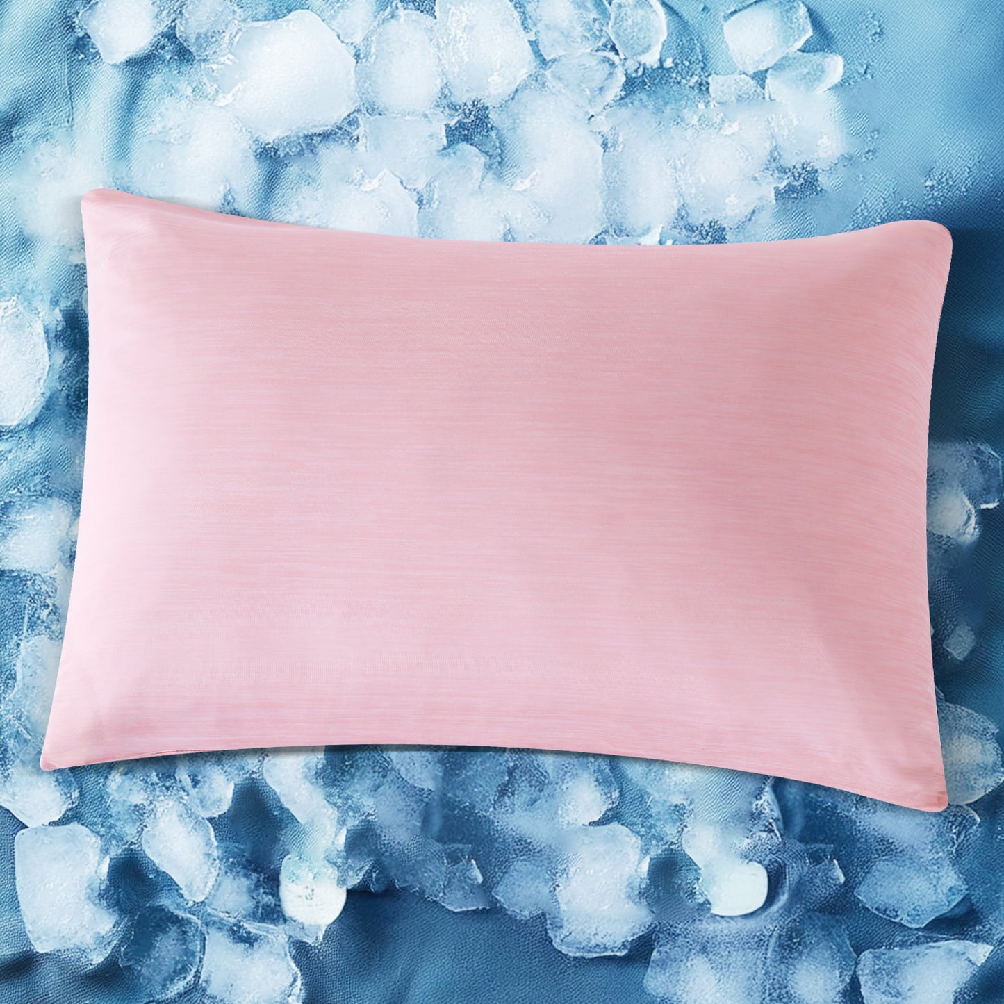 Aship Cooling Pillowcase, Summer Pillowcase with Japanese Cooling Fiber, All-Season Standard Pillowcase with Hidden Zipper, 2-Pack