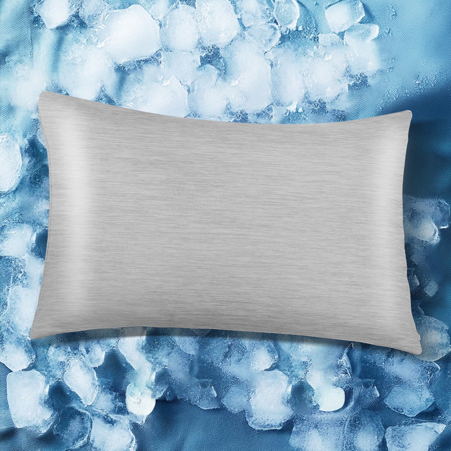 Aship Cooling Pillowcase, Summer Pillowcase with Japanese Cooling Fiber, All-Season Standard Pillowcase with Hidden Zipper, 2-Pack