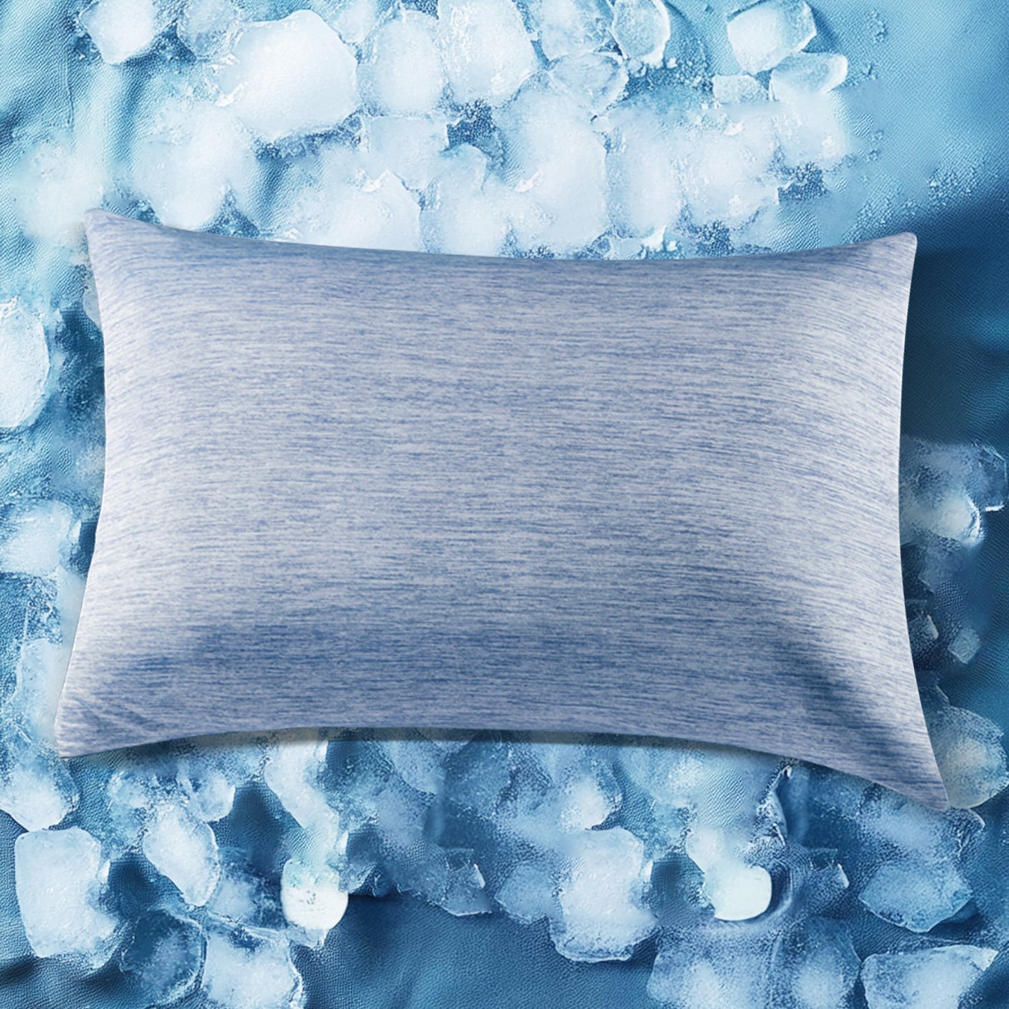 Aship Cooling Pillowcase, Summer Pillowcase with Japanese Cooling Fiber, All-Season Standard Pillowcase with Hidden Zipper, 2-Pack