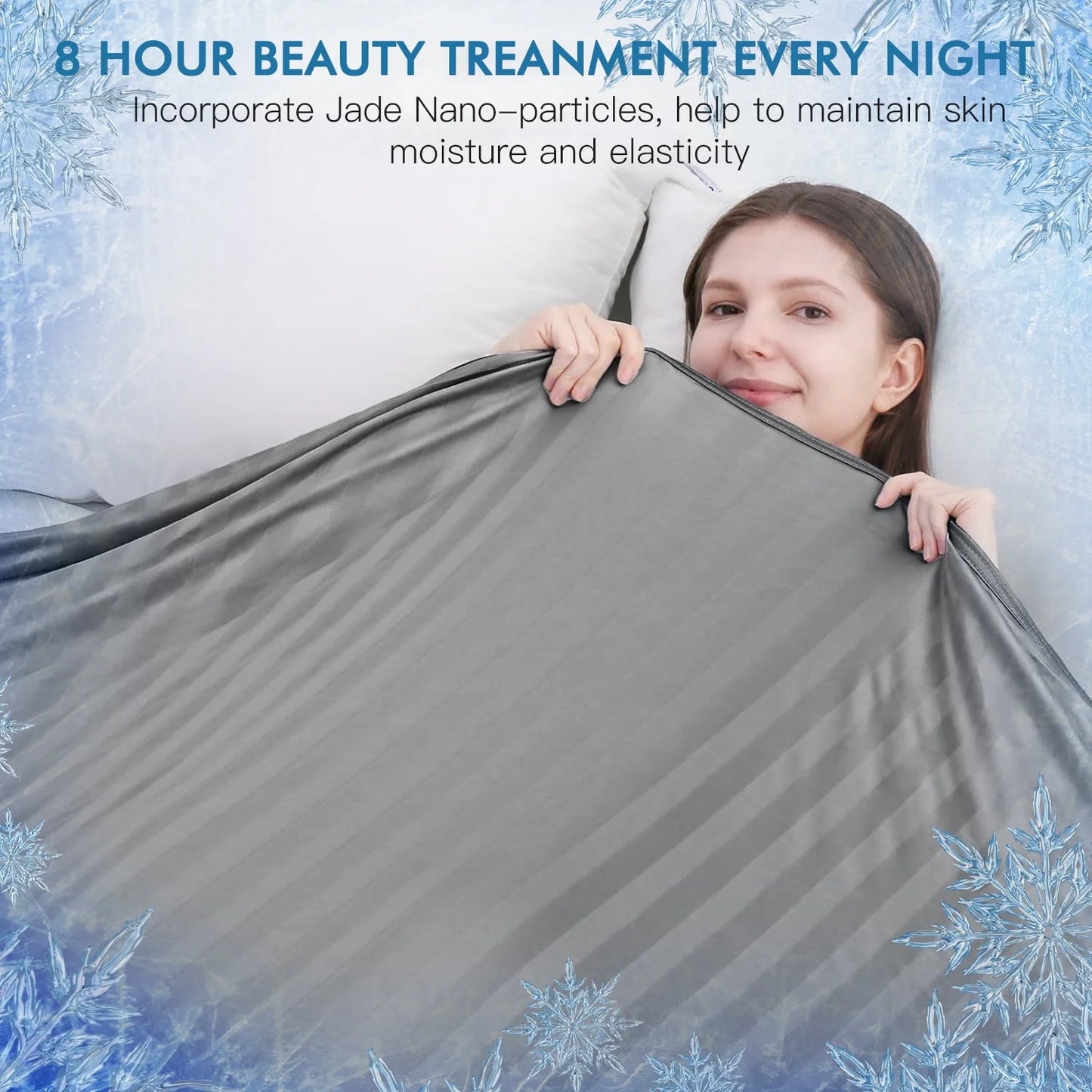 Aship Cooling Blanket - Classic Stripe Cold Blanket for Hot Sleepers, Arc-Chill Thin Ice Cooling Summer Blanket to Relieve Night Sweats and Hot Flashes