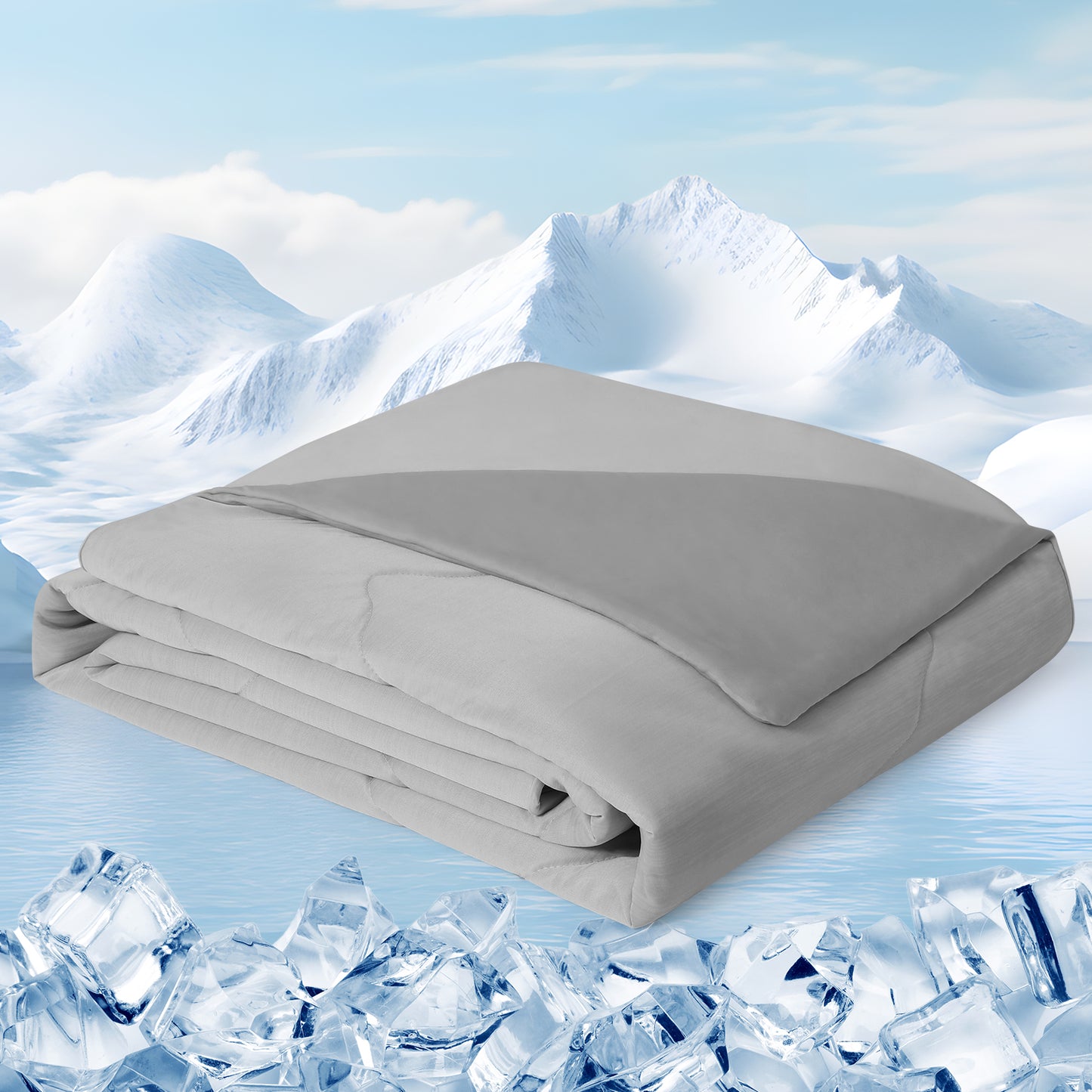 Aship Cooling Comforter Queen Size, Double Sided Summer Comforter for Hot Sleepers, Q-Max >0.45, Arc-Chill Fabric, Lightweight Breathable Cooling Quilt 79*87 in