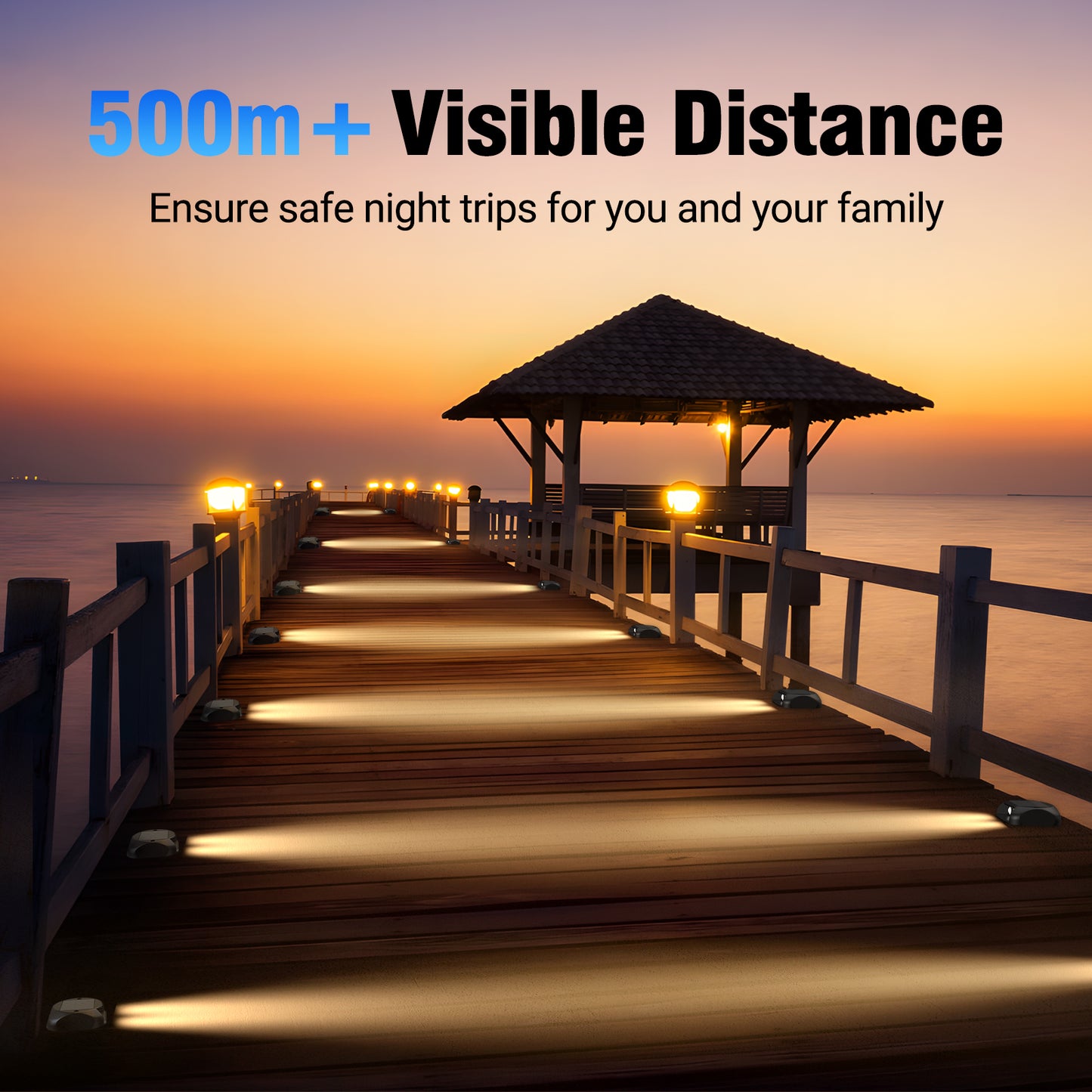 ASHIP Solar Deck Step Lights, 12 Pack Solar Deck Dock Lights IP65 Waterproof, Dusk to Dawn 20H Auto On/Off Solar Path Lights for Driveway Pathway, Patio, Garden Decor, Warm White