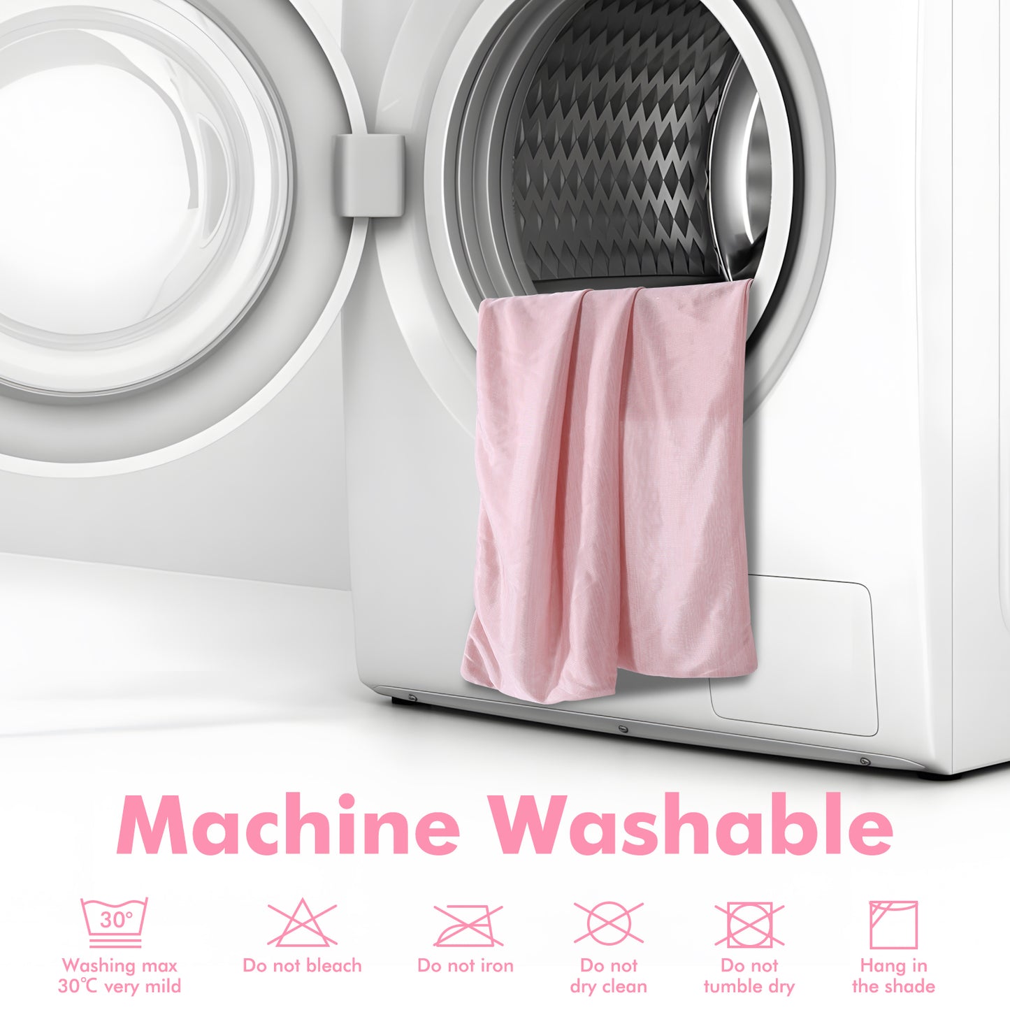 Aship Cooling Pillowcase, Summer Pillowcase with Japanese Cooling Fiber, All-Season Standard Pillowcase with Hidden Zipper, 2-Pack