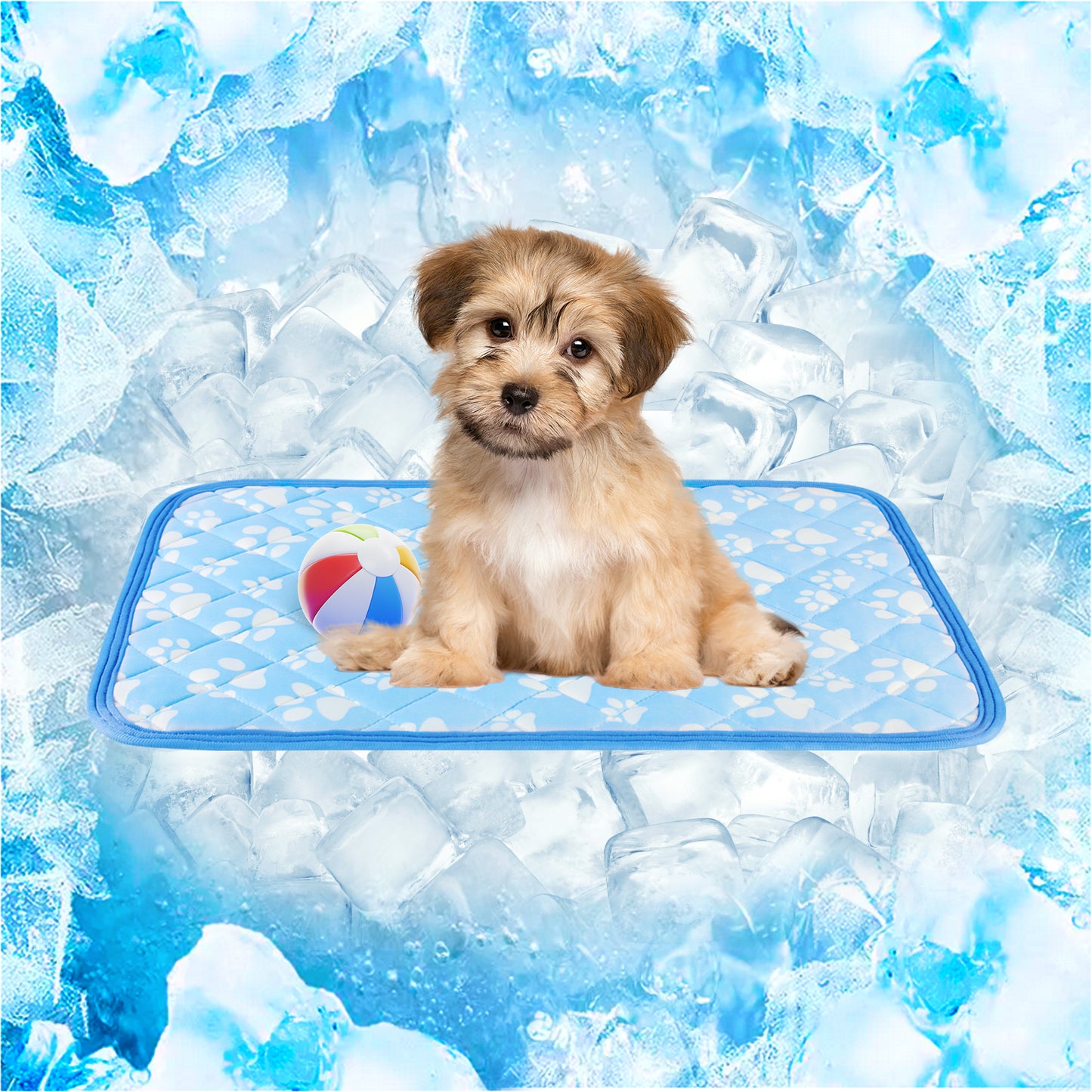 Aship Cat Cooling Mat, Self-Cooling Mat for Small Pets, Arc-Chill Cooling Fiber & Endothermic Color Changing Pet Cooling Pad for Hot Summer, Washable Non-Toxic & Foldable