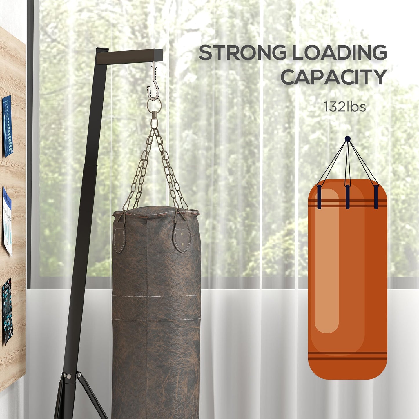 Aship Foldable Punching Bag and Speed Bag Stand