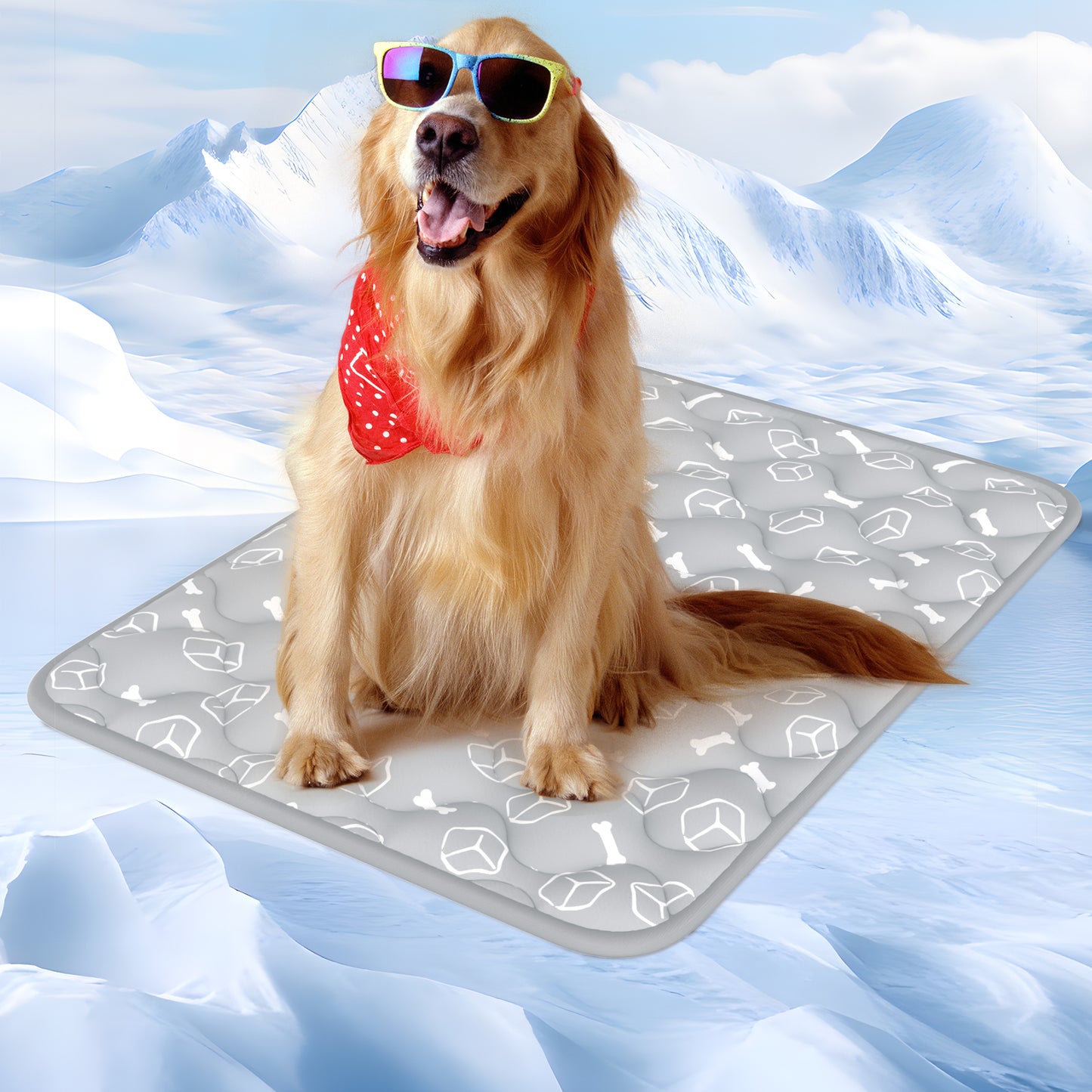 Aship Thicken Pet Cooling Mat, Self-Cooling Mat for Cat, QMX>0.5 Breathable Color Changing Pad, Anti-slip Waterproof Washable