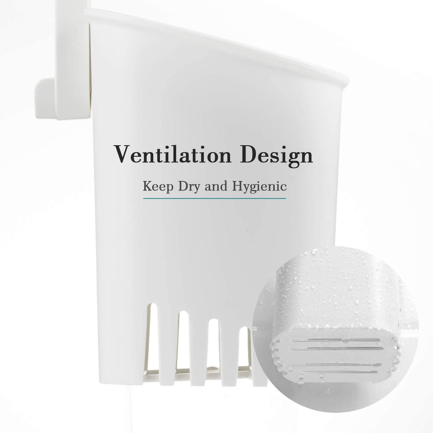 Aship Suction Cup Toothbrush Holder, No-Drill Removable Toothbrush Holders for Bathrooms Kitchen, 11 lbs Heavy Duty Tooth Brush Holder, Waterproof Electric Toothbrush & Toothpaste Holder, White