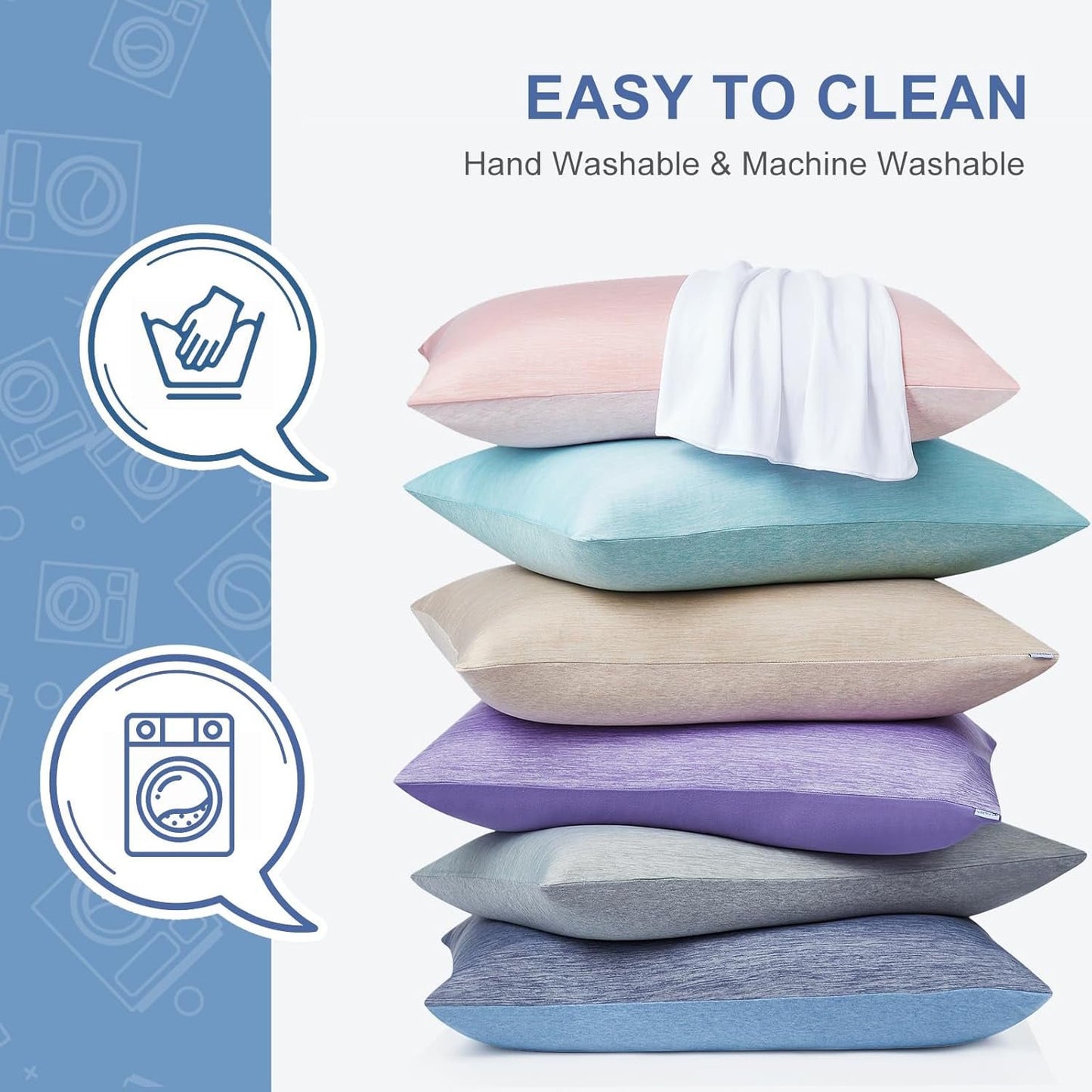 Aship Arc-Chill Cooling Pillow Cases, Q-Max >0.45 Jade-Infused Dual-Sided Summer Cooling Pillowcase, Smoother Skin & Frizz-Free Hair, Hidden Zipper, Machine Washable, King 20''x36'', 2 Pack Gray