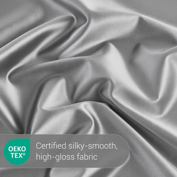 Aship Arc-Chill 3.0 Cooling Pillow Cases, Q-max >0.5 Jade-Infused Silky Pillowcase for Hair & Skin, Breathable & Moisture-Wicking, Hidden Zipper, Machine Washable, King 20''x36'', 2 Pack Silver Gray