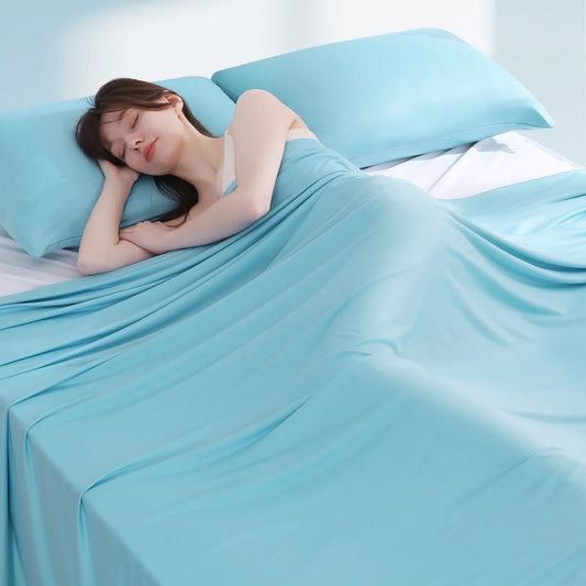 Aship Cooling Blanket, Silver Ion Self Cleaning Single-Layer Summer Blanket, Breathable Luxury Cooling Blanket for Hot Sleepers