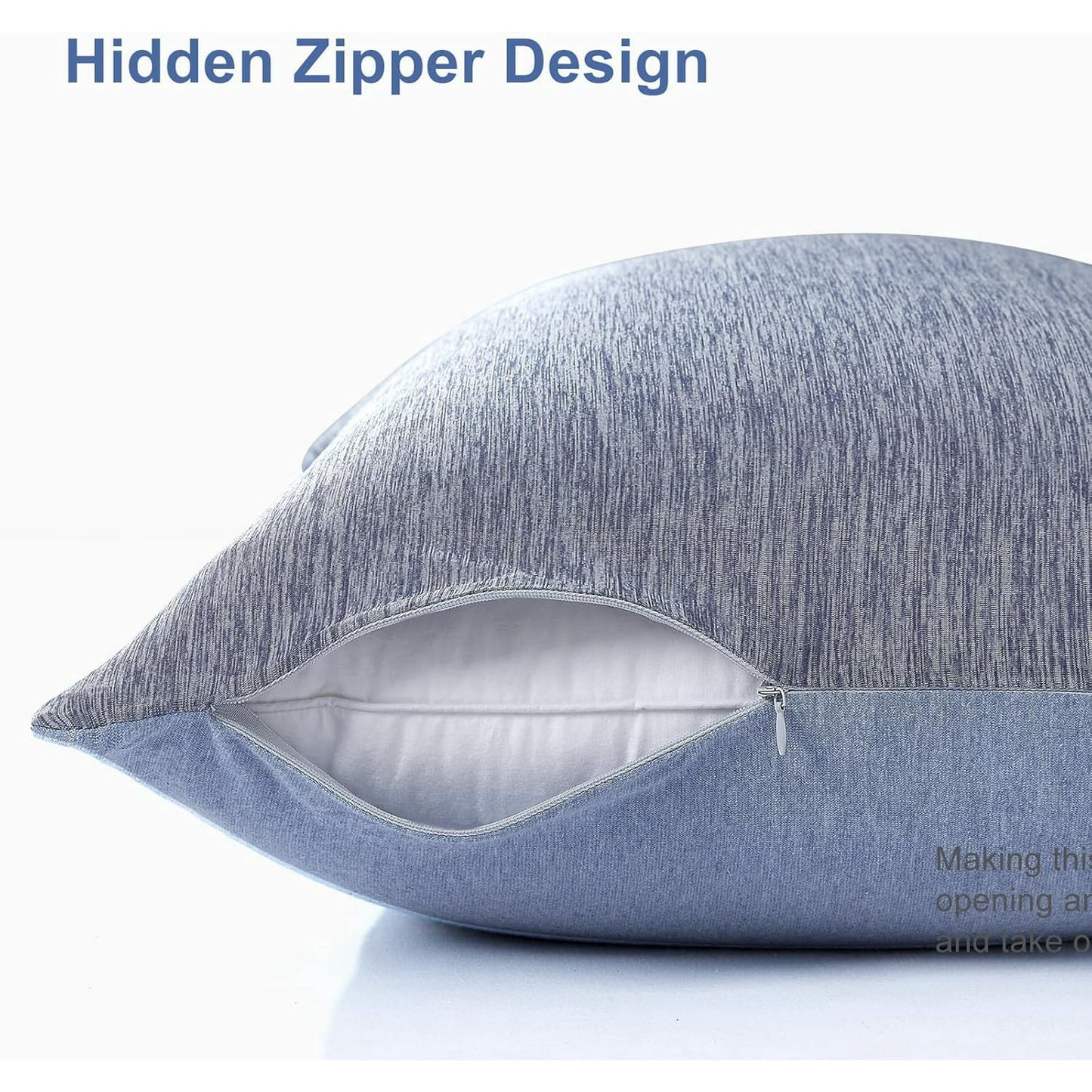 Aship Arc-Chill Cooling Pillow Cases, Q-Max >0.45 Jade-Infused Dual-Sided Summer Cooling Pillowcase, Smoother Skin & Frizz-Free Hair, Hidden Zipper, Machine Washable, King 20''x36'', 2 Pack Blue