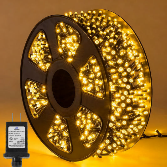 Aship 1000LED Christmas Light String, 82Ft Plug in Christmas Tree Lights with 8 Modes & Memory, IP44 Waterproof Indoor/Outdoor Decor for Holiday Wedding Party