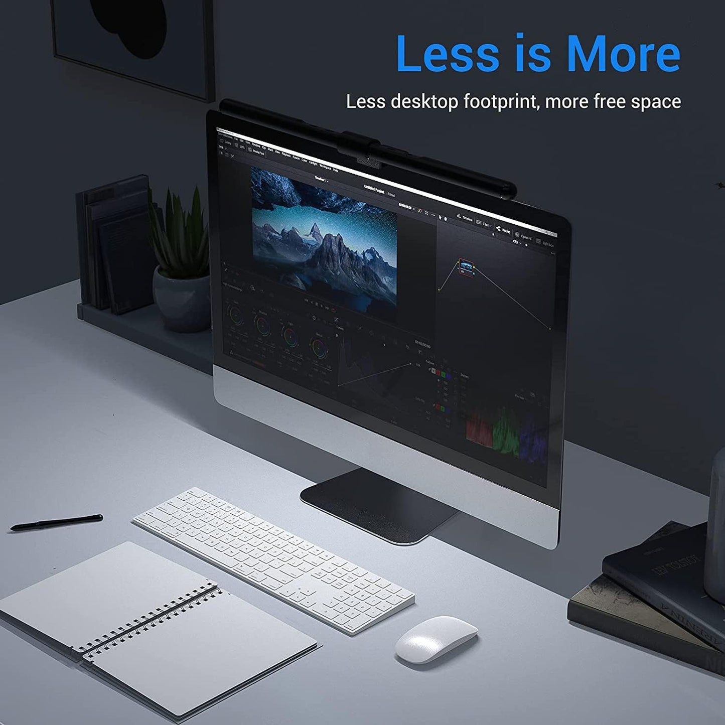 Aship Computer Monitor Light, Screen Light Bar No Glare, Ra95, 20.4'' Monitor Light Bar with Auto-Dimming, Adjustable Brightness and Color Temperature, USB Reading Desk Light for Desk/Home/Office