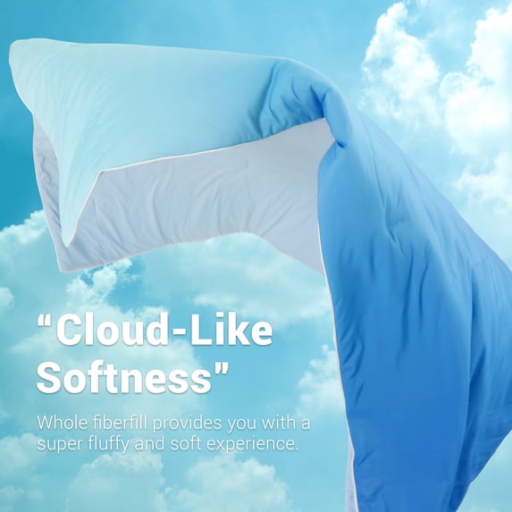 Aship Cooling Comforter King Size, Gradient Dual-Sided Q-Max>0.5 Arc-Chill Summer Comforter, Breathable Skin-Friendly Cooling Quilt for Hot Sleepers 90" x 108" Blue