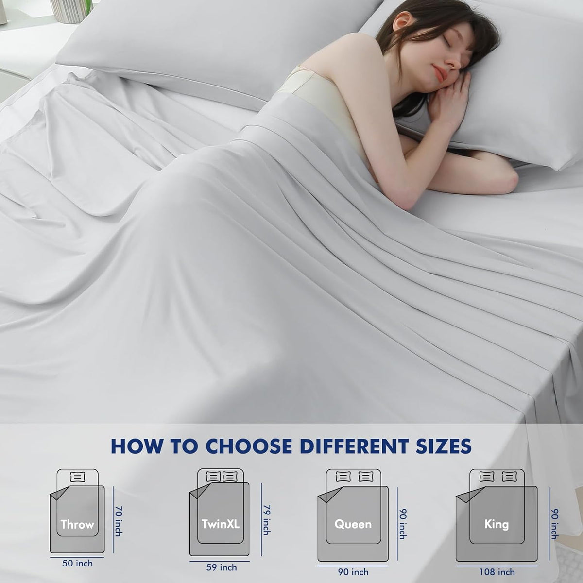 Aship Silver Infused Cooling Blanket Twin, 59"x79", Upgraded Arc-Chill 3.0 (Q-Max>0.5), Lightweight Breathable Cold Blanket for Hot Sleepers & Night Sweat, Summer Bed Blanket for Couch Sofa, Gray