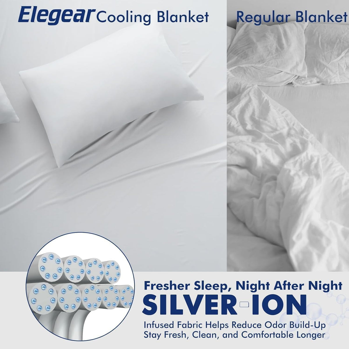 Aship Silver Infused Cooling Blanket Twin, 59"x79", Upgraded Arc-Chill 3.0 (Q-Max>0.5), Lightweight Breathable Cold Blanket for Hot Sleepers & Night Sweat, Summer Bed Blanket for Couch Sofa, Gray