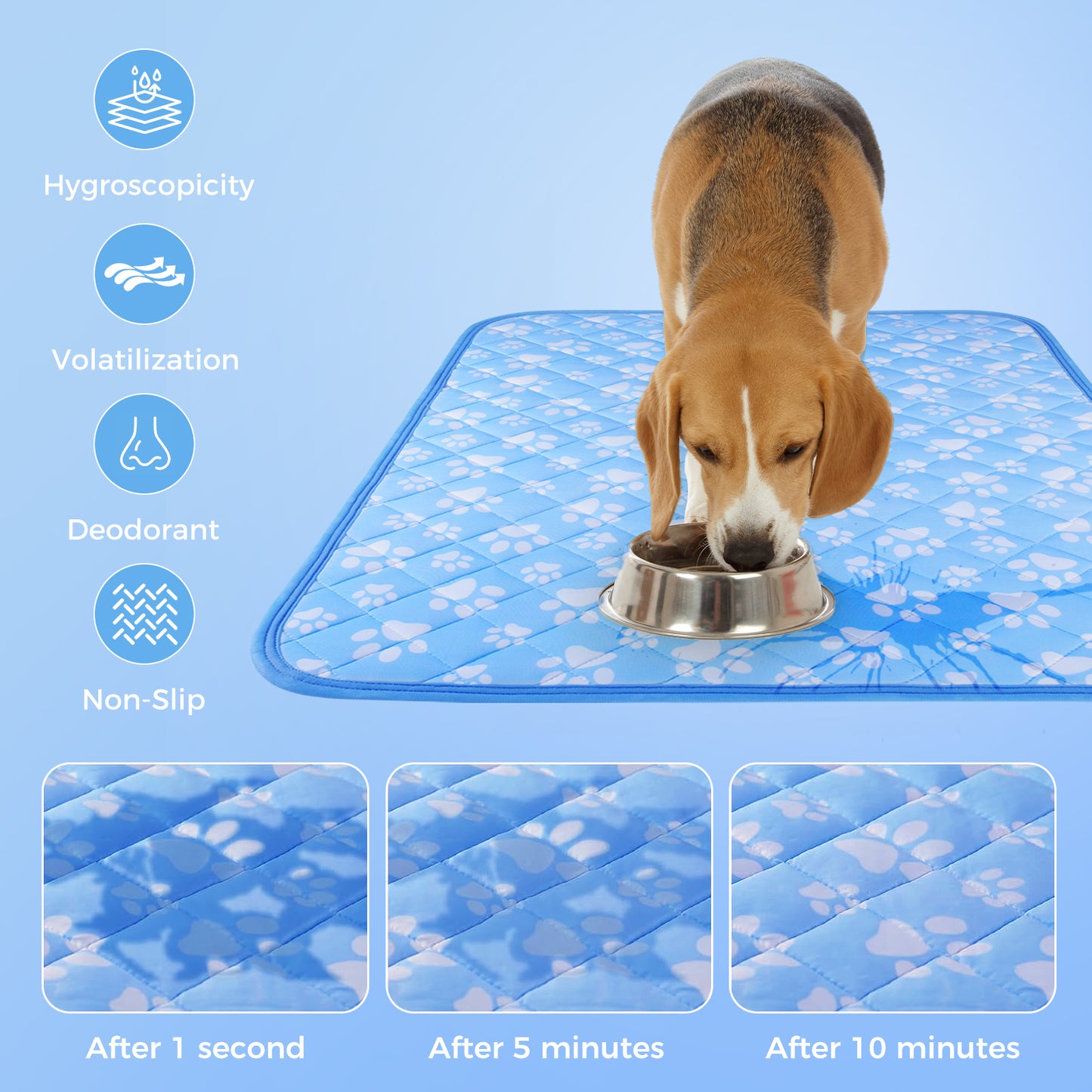 Aship Cat Cooling Mat, Self-Cooling Mat for Small Pets, Arc-Chill Cooling Fiber & Endothermic Color Changing Pet Cooling Pad for Hot Summer, Washable Non-Toxic & Foldable