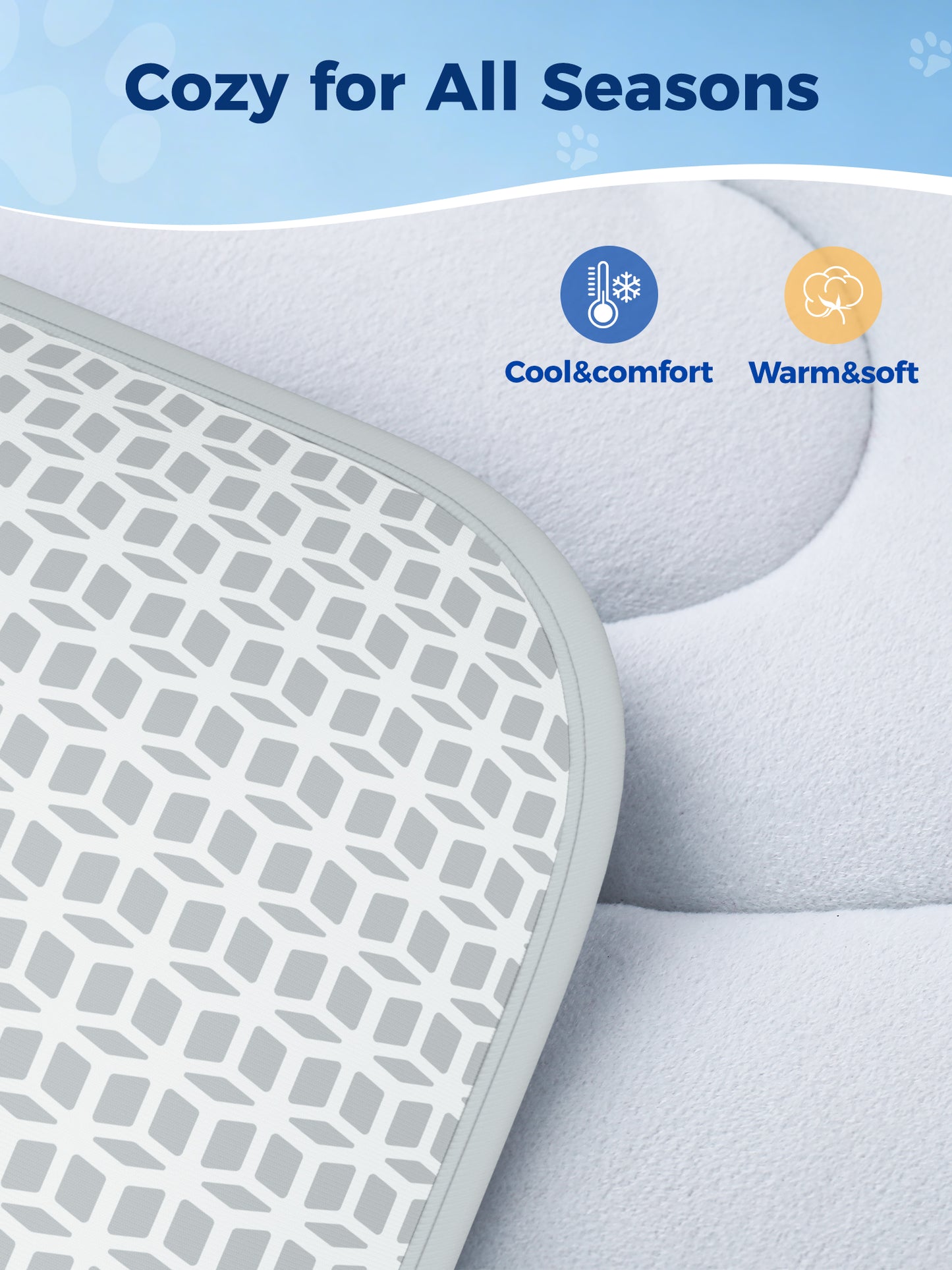 Aship Thicken Cooling Mat for Dog, Reversible PCM Dog Cooling Mat with Q-Max>0.5, Endothermic Color Changing Self-cooling Mat for All-Year Use