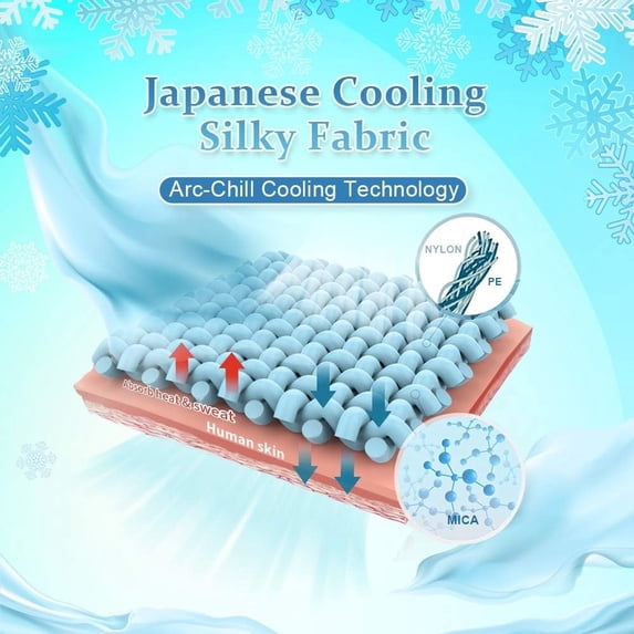 Aship Cooling Pillowcases 2 Pack, Q-max 0.55 Japanese Arc-Chill Fiber, Oeko-Tex Certified, Super Soft & Cooling for Hot Sleepers, Hidden Zipper, Machine Washable, Stretch for Standard, Wihte