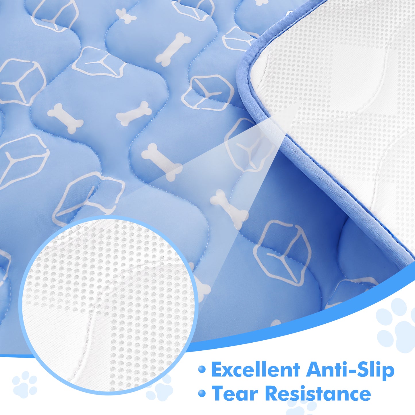 Aship Thicken Pet Cooling Mat, Self-Cooling Mat for Cat, QMX>0.5 Breathable Color Changing Pad, Anti-slip Waterproof Washable