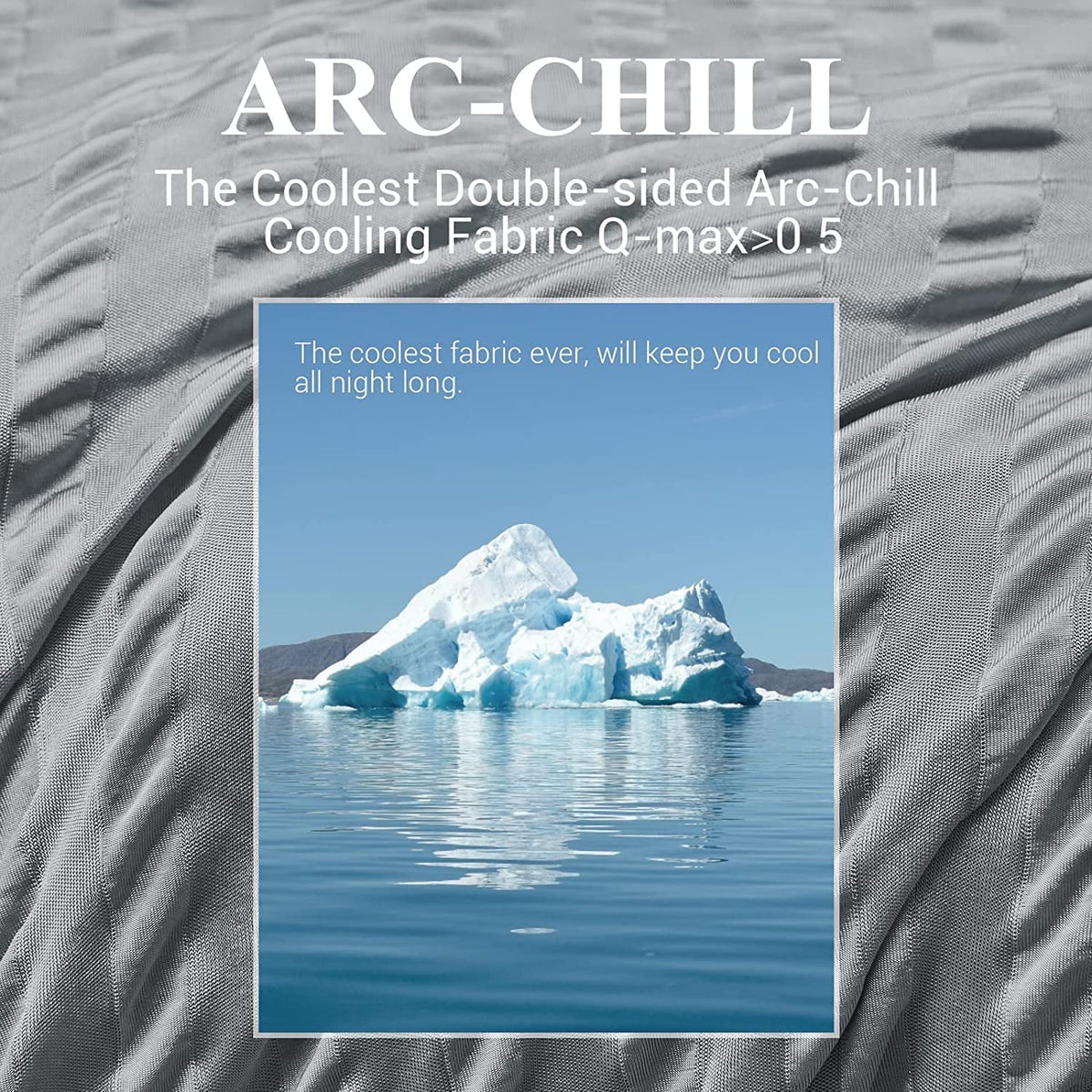 Aship Cooling Blanket for Hot Sleepers, Arc-Chill Q-Max>0.5 Double Cooling Sided Stylish Revolutionary Cold Blankets, Lightweight Summer Blanket King Size, Gray, 90" x 108"