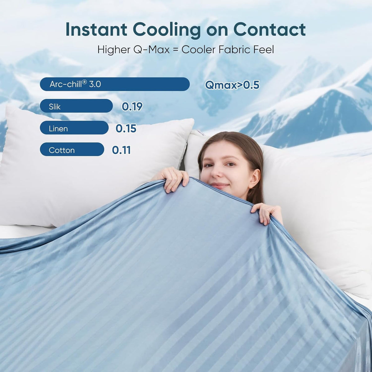 Aship Cooling Blankets Twin for Hot Sleepers Summer Blanket Thin Lightweight Breathable Soft Double Side Ice Cooling Blanket for Bed Couch Sofa Travel , Keep Cool for Night Sweats, Blue 59"x 79"