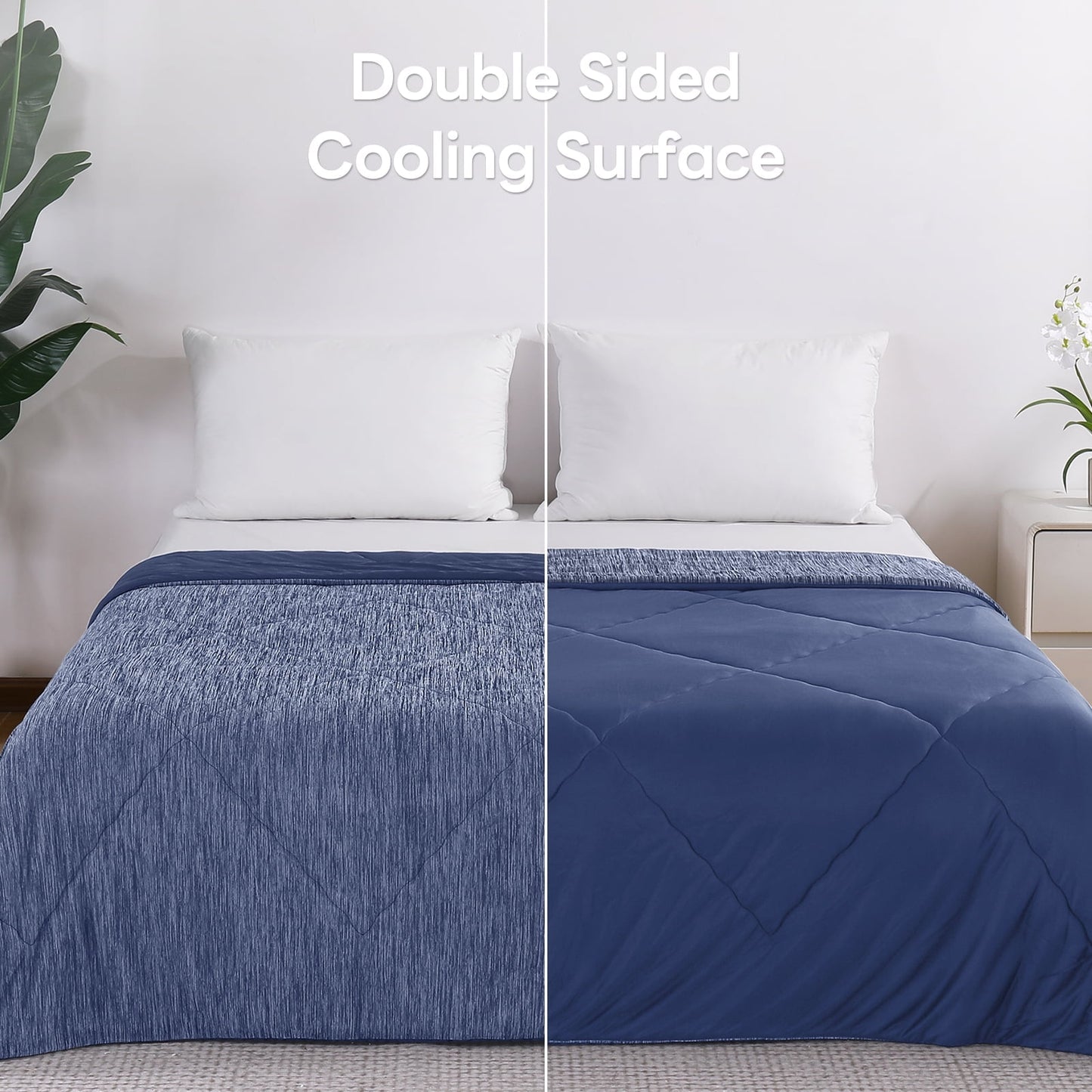 Aship Cooling Comforter Queen, Double Sided Cooling Blanket for Hot Sleepers, Q-Max 0.45, Arc-Chill Cooling Fabric, Lightweight Breathable Summer Comforter 79*87 in