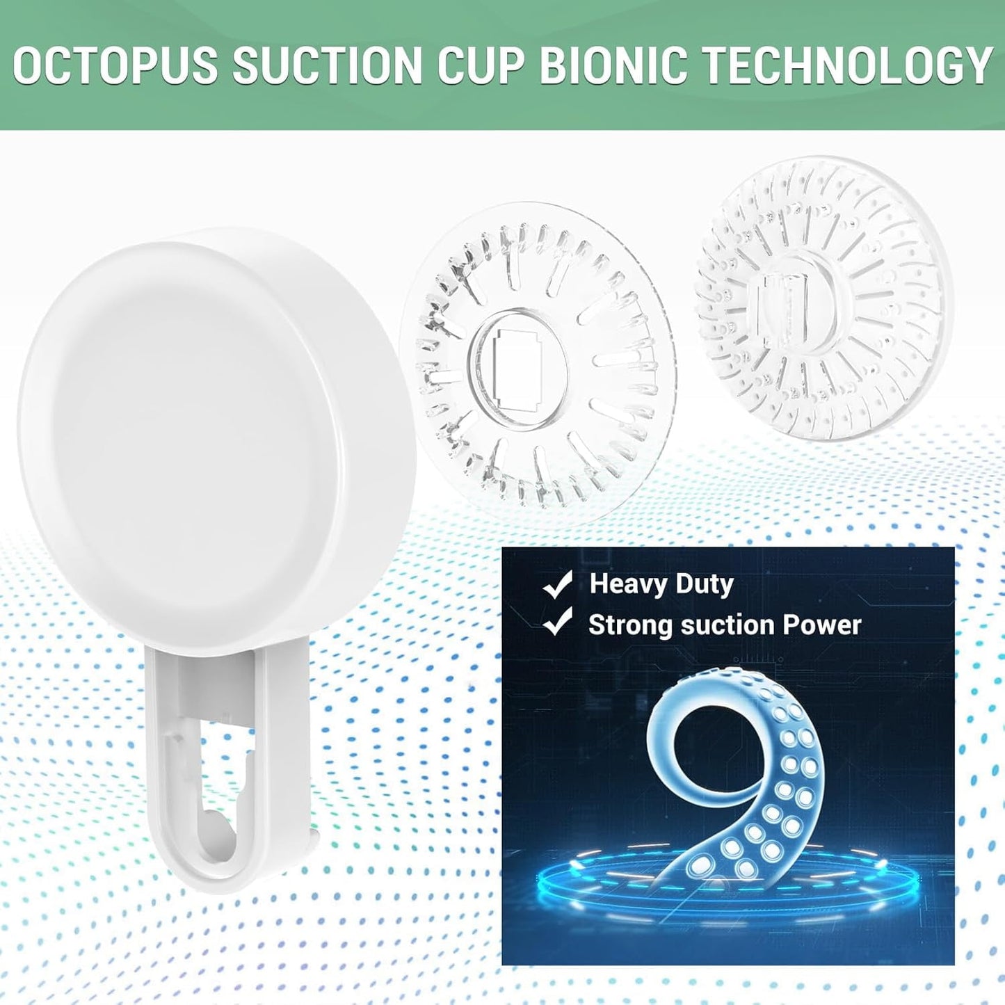 Shower Caddy 2 Pack, Aship Suction Cup Shower Caddy, No-Drill Removable Shower Organizer with Hook Slots, 22 lbs Heavy Duty Shower Shelf, Waterproof Bathroom Kitchen Shower Storage, White