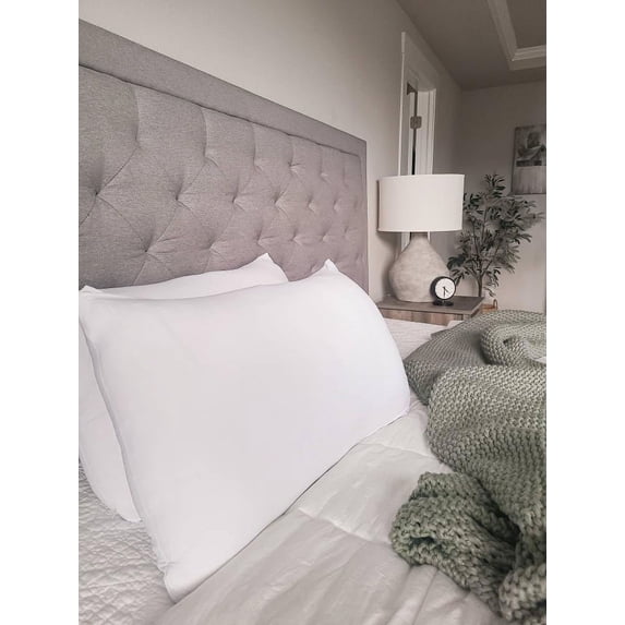 Aship Cooling Pillowcases 2 Pack, Q-max 0.55 Japanese Arc-Chill Fiber, Oeko-Tex Certified, Super Soft & Cooling for Hot Sleepers, Hidden Zipper, Machine Washable, Stretch for King 20''x36'', White