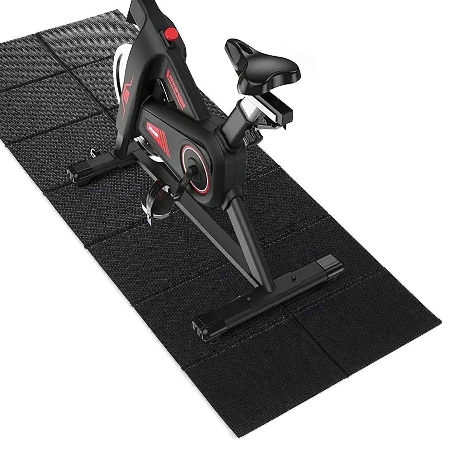 Aship Foldable Treadmill Mat, 72''x32'' High Density Non-Slip Exercise Equipment Mat for Stationary Bike/Indoor Riding/Home Gym, 1/4" Thick Hardwood Floor Carpet Protection, Noise Shock Absorption