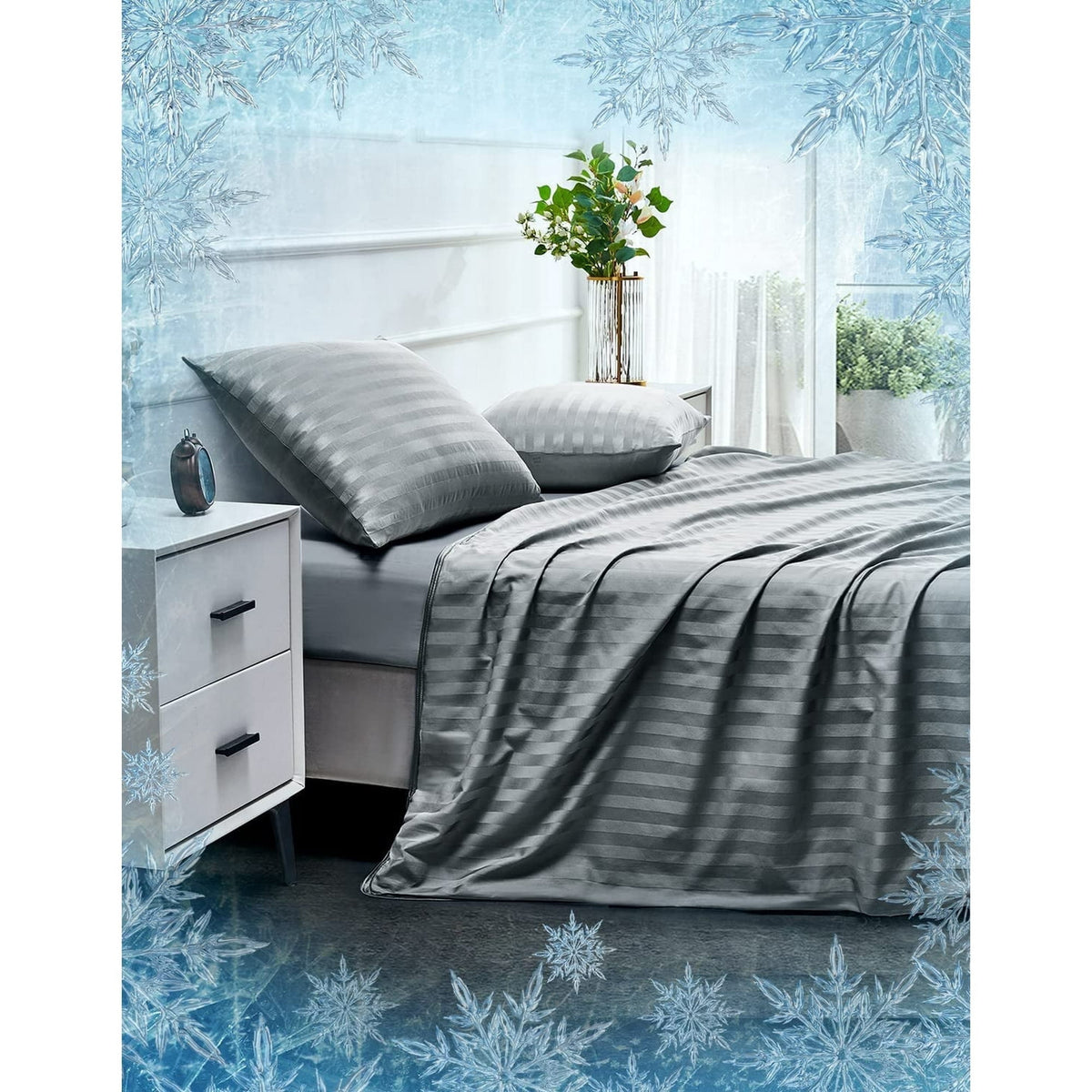 Aship Cooling Blanket for Hot Sleepers, Arc-Chill Q-Max>0.5 Double Cooling Sided Stylish Revolutionary Cold Blankets, Lightweight Summer Blanket Queen Size, Gray, 79" x 86"