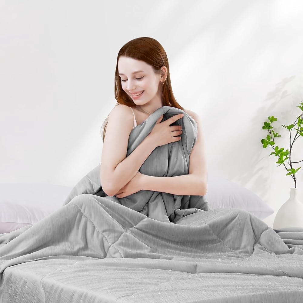 Aship Cooling Comforter Queen, Double Sided Cooling Blanket for Hot Sleepers, Q-Max 0.45, Arc-Chill Cooling Fabric, Lightweight Breathable Summer Comforter 79*87 in