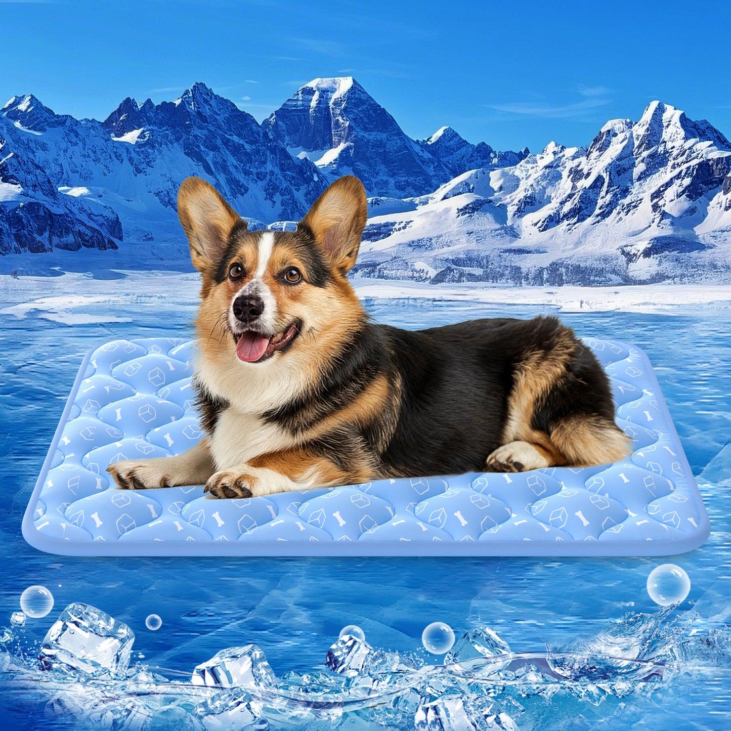 Aship Thicken Pet Cooling Mat, Self-Cooling Mat for Cat, QMX>0.5 Breathable Color Changing Pad, Anti-slip Waterproof Washable