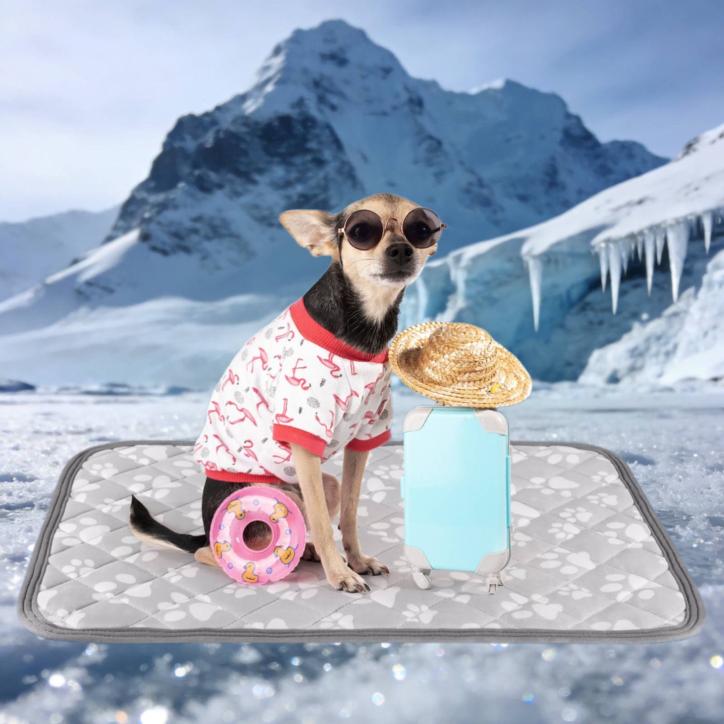 Aship Cat Cooling Mat, Self-Cooling Mat for Small Pets, Arc-Chill Cooling Fiber & Endothermic Color Changing Pet Cooling Pad for Hot Summer, Washable Non-Toxic & Foldable