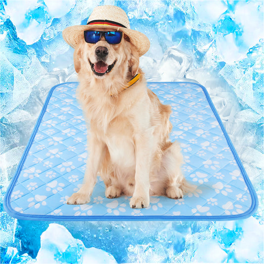 Aship Cat Cooling Mat, Self-Cooling Mat for Small Pets, Arc-Chill Cooling Fiber & Endothermic Color Changing Pet Cooling Pad for Hot Summer, Washable Non-Toxic & Foldable