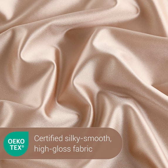 Aship Arc-Chill 3.0 Cooling Pillow Cases, Q-max >0.5 Jade-Infused Silky Pillowcase for Hair & Skin, Breathable & Moisture-Wicking, Hidden Zipper, Machine Washable, Queen 20''x30'', 2 Pack Champagne