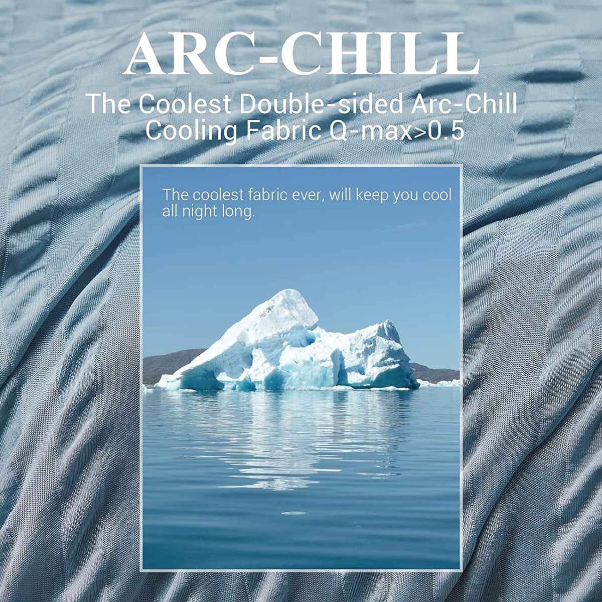 Aship Cooling Blanket for Hot Sleepers, Q-Max>0.5 Double Cooling Sided Stylish Revolutionary Cold Blankets, Lightweight Summer Blanket King Size, Blue, 90" x 108"