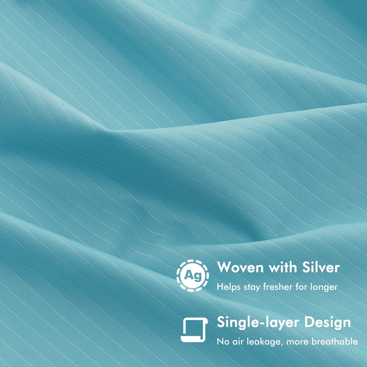 Aship Cooling Blanket Queen Size, Silver Ion Self Cleaning Single-Layer Summer Blanket, Breathable Luxury Cooling Blanket for Hot Sleepers, Light Blue, 50"*70"