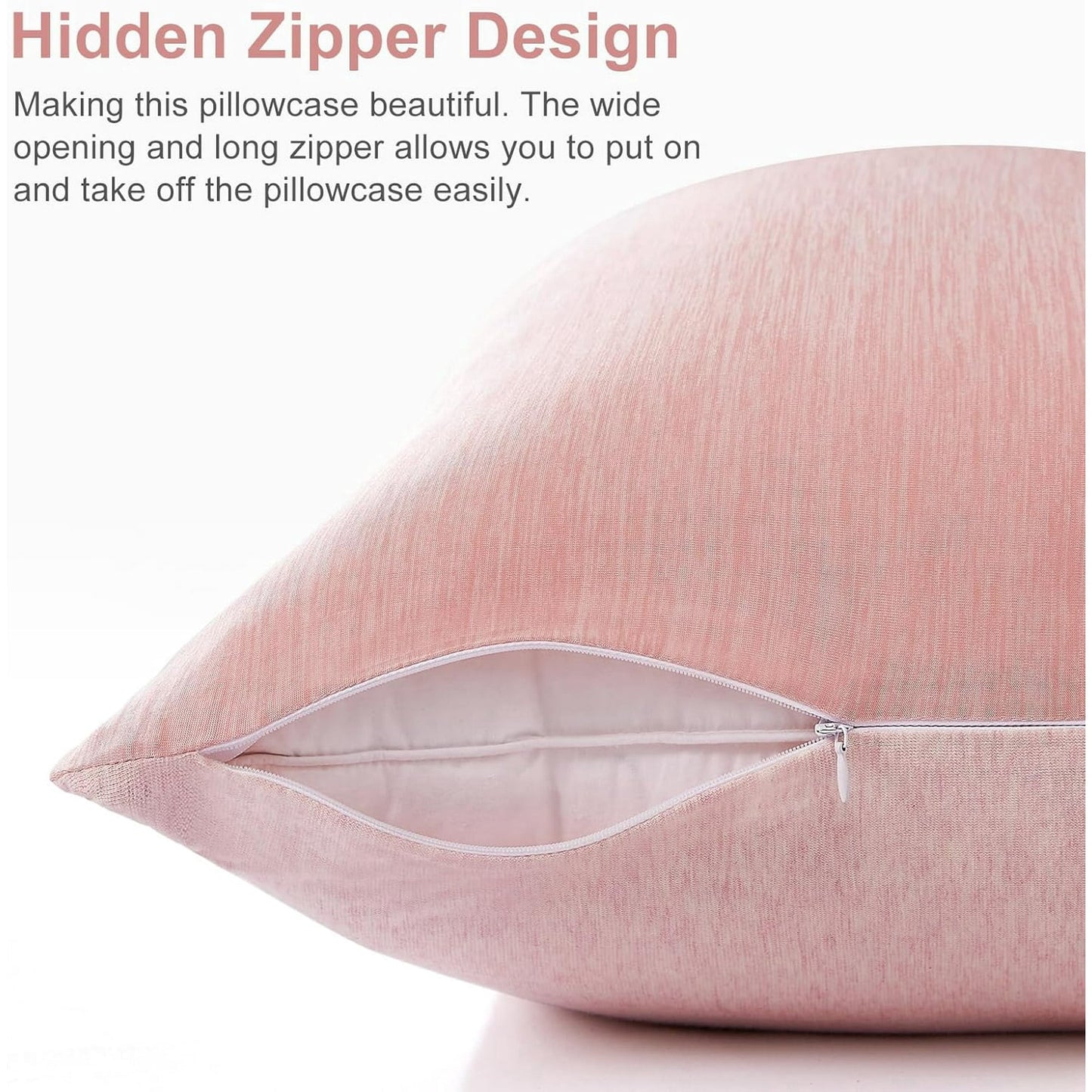 Aship Arc-Chill Cooling Pillow Cases, Q-Max >0.45 Jade-Infused Dual-Sided Summer Cooling Pillowcase, Smoother Skin & Frizz-Free Hair, Hidden Zipper, Machine Washable, King 20''x36'', 2 Pack Pink