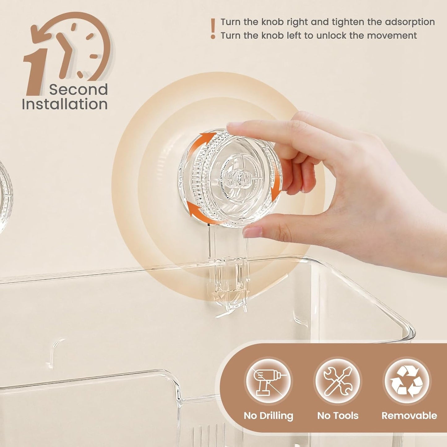 Aship Shower Caddy Set, No-Drill Removable Shower Organizer with Soap Dish & 2 Suction Hooks, 22lb Heavy Duty Waterproof Suction Cup Shower Caddy for Bathroom Kitchen Dresser, Clear, 4 Pack Combo