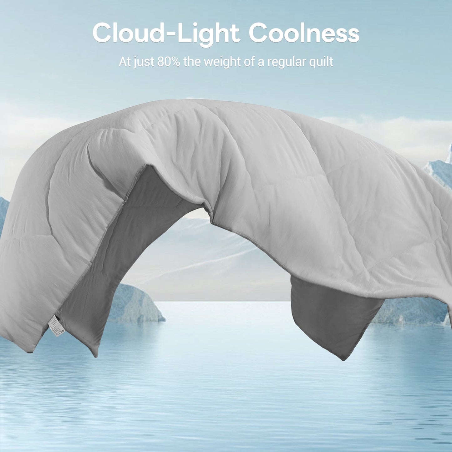 Aship Cooling Comforter Queen, Double Sided Cooling Blanket for Hot Sleepers, Q-Max 0.45, Arc-Chill Cooling Fabric, Lightweight Breathable Summer Comforter 79*87 in