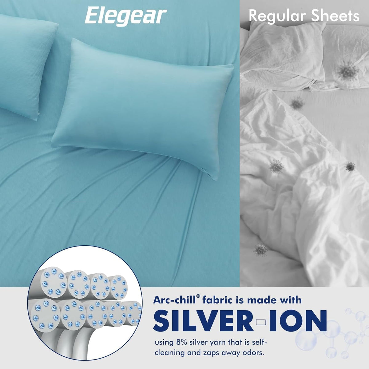 Aship Silver Infused Cooling Blanket Full 90"x90", Upgraded Arc-Chill 3.0 (Q-Max>0.5) Lightweight Breathable Cold Blanket for Hot Sleepers & Night Sweat, Summer Bed Blanket for Couch Sofa, Blue