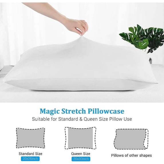 Aship Cooling Pillowcases 2 Pack, Q-max 0.55 Japanese Arc-Chill Fiber, Oeko-Tex Certified, Super Soft & Cooling for Hot Sleepers, Hidden Zipper, Machine Washable, Stretch for Standard, Wihte