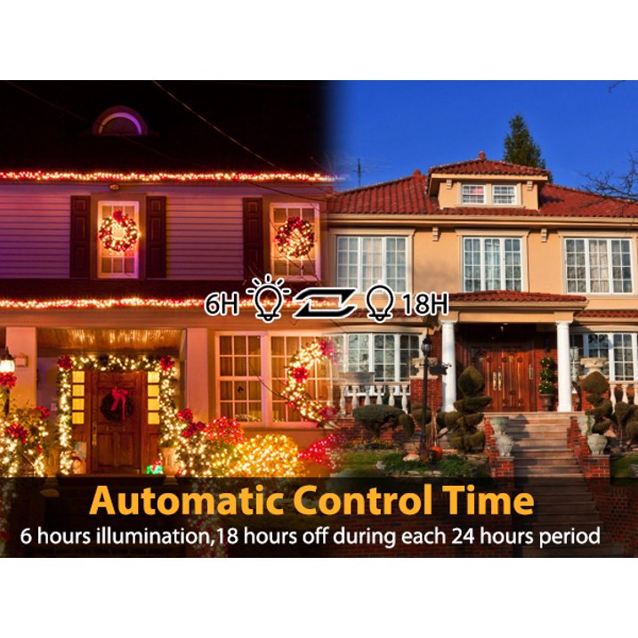 Aship 131ft Bright Christmas Lights Rechargeable, 300 Warm White LED Christmas String Lights with Timer & 8 Modes, IP44 Waterproof Christmas Decorations for Indoor Outdoor Xmas Party Yard Garden