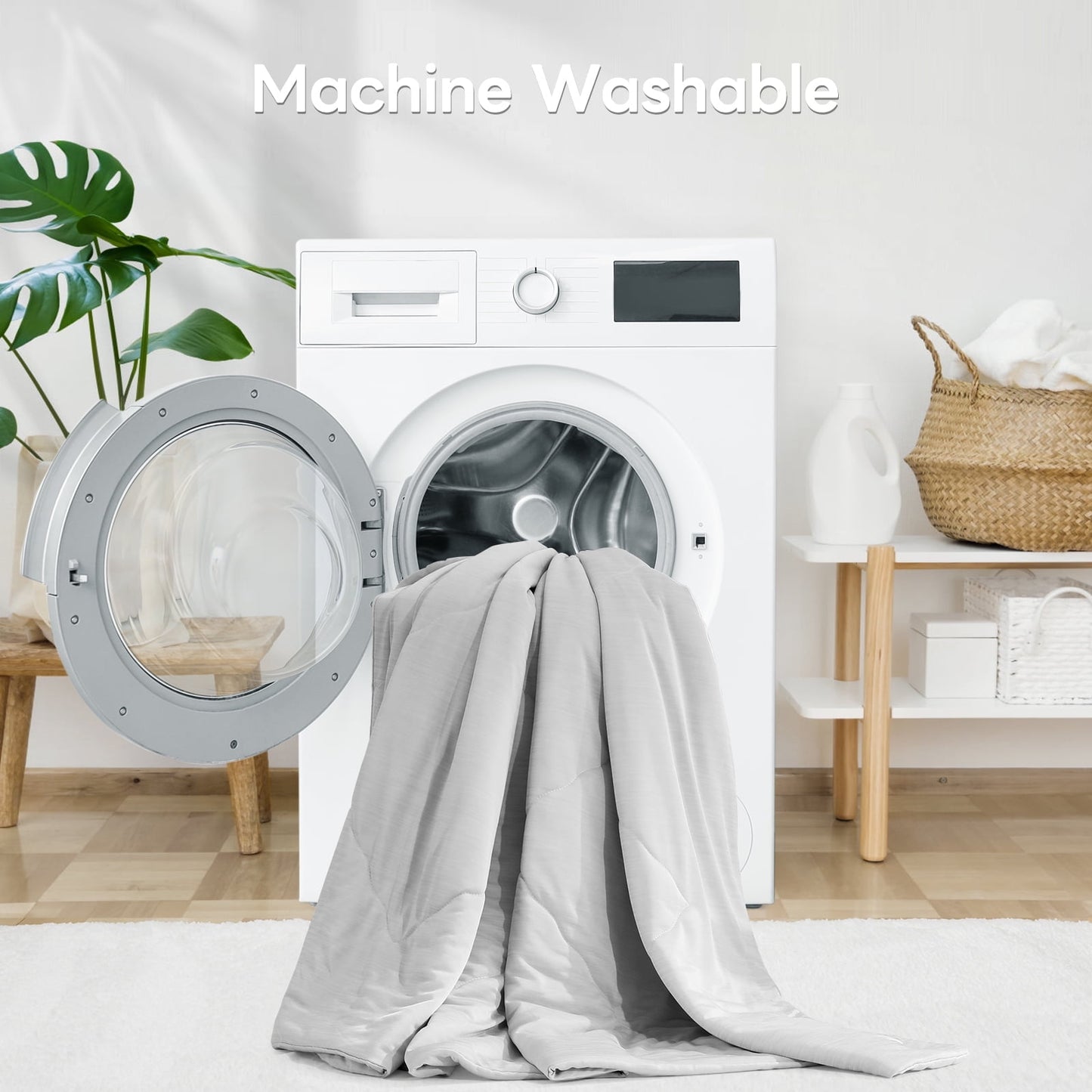 Aship Cooling Comforter Queen, Double Sided Cooling Blanket for Hot Sleepers, Q-Max 0.45, Arc-Chill Cooling Fabric, Lightweight Breathable Summer Comforter 79*87 in