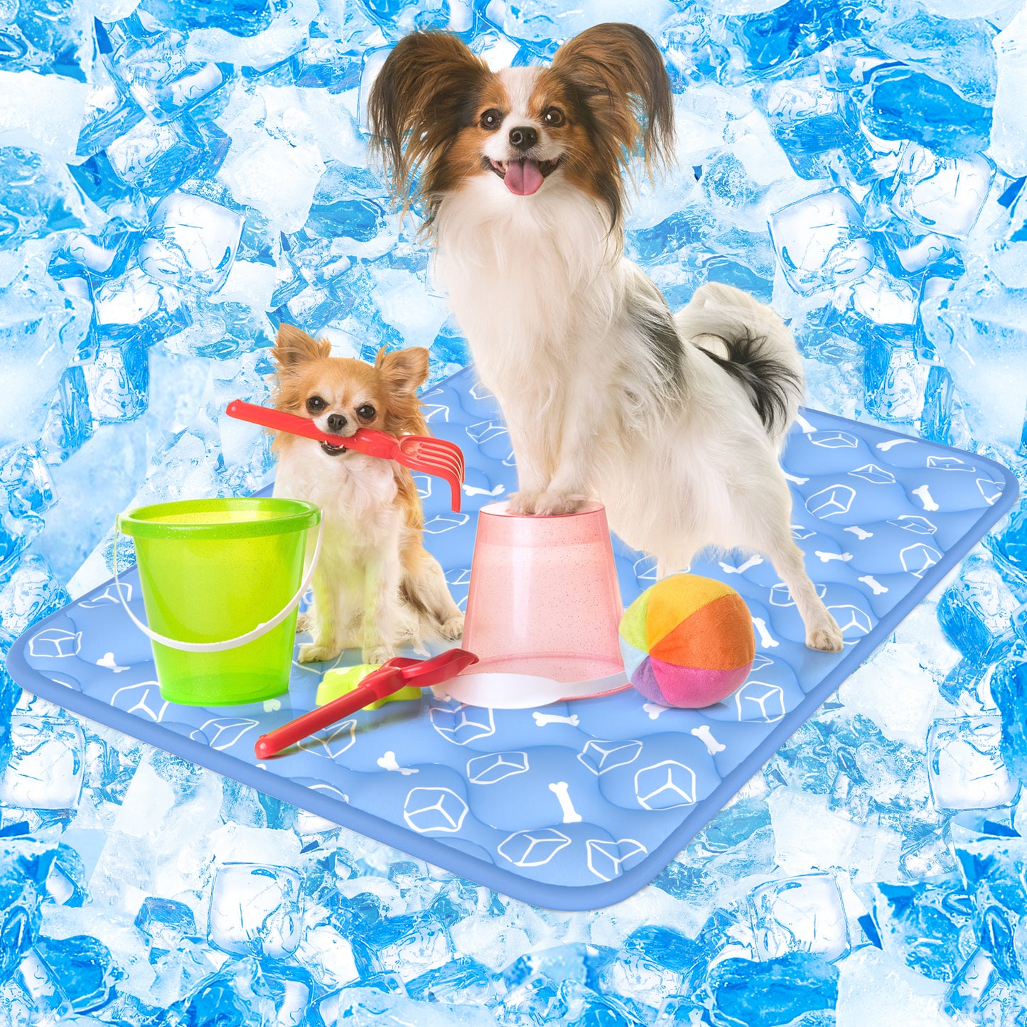 Aship Thicken Pet Cooling Mat, Self-Cooling Mat for Cat, QMX>0.5 Breathable Color Changing Pad, Anti-slip Waterproof Washable